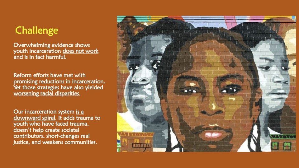 Challenge: Overwhelming evidence shows youth incarceration does not work and is in fact harmful. Reform efforts have met with promising reductions in incarceration. Yet those strategies have also yielded worsening racial disparities. Our ...