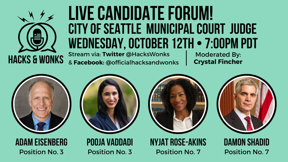 City of seattle municipal court judge candidate forum moderated by